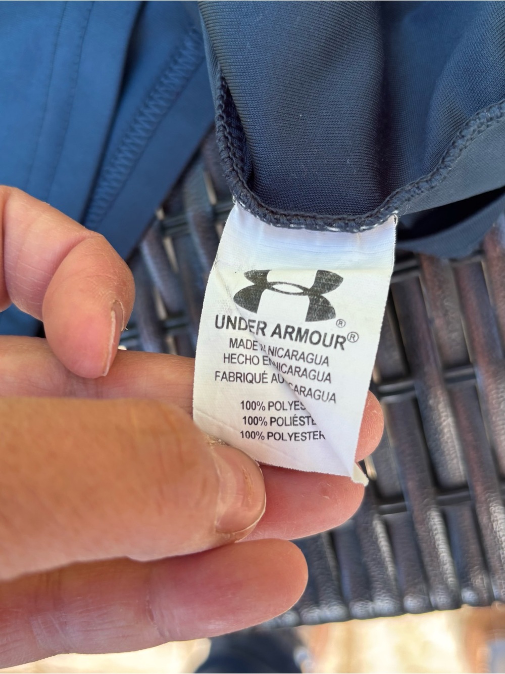 Under Armour Navy and Orange Performance Tee-Boys Size 7 - Picture 3 of 6